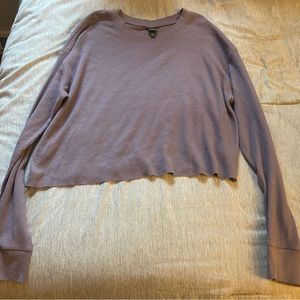 Purple cropped long sleeve